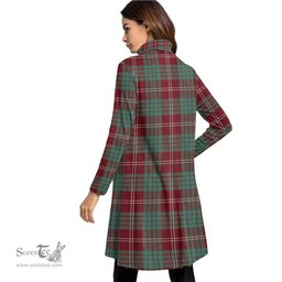 Scottish Crawford Modern Tartan Womens High Neck Dress Tartan Plaid Dress