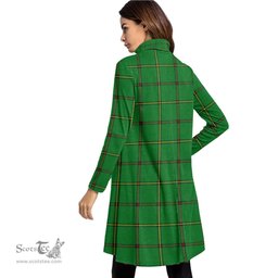 Scottish Don Tribe of Mar Tartan Womens High Neck Dress Tartan Plaid Dress
