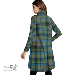 Scottish Gillies Ancient Tartan Womens High Neck Dress Tartan Plaid Dress