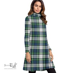 Scottish Gordon Dress Ancient Tartan Womens High Neck Dress Tartan Plaid Dress