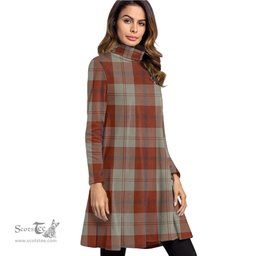 Scottish Davidson Dress Dancers Tartan Womens High Neck Dress Tartan Plaid Dress