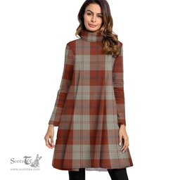 Scottish Davidson Dress Dancers Tartan Womens High Neck Dress Tartan Plaid Dress