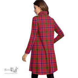 Scottish MacRae Modern Tartan Womens High Neck Dress Tartan Plaid Dress