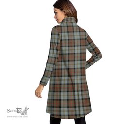 Scottish MacLeod of Harris Weathered Clan Tartan Crest Womens High Neck Dress Tartan Plaid Dress