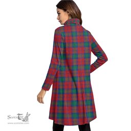 Scottish Lindsay Modern Tartan Womens High Neck Dress Tartan Plaid Dress