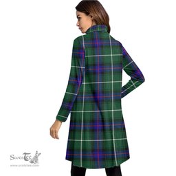 Scottish MacDonald of the Isles Hunting Modern Tartan Womens High Neck Dress Tartan Plaid Dress