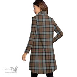 Scottish MacLaren Weathered Clan Tartan Crest Womens High Neck Dress Tartan Plaid Dress