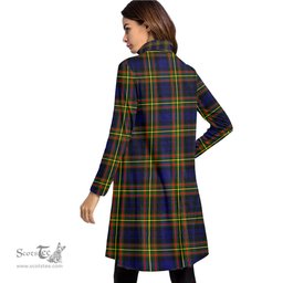 Scottish MacLellan Modern Tartan Womens High Neck Dress Tartan Plaid Dress