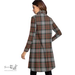 Scottish MacRae Hunting Weathered Clan Tartan Crest Womens High Neck Dress Tartan Plaid Dress