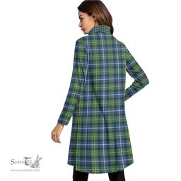 Scottish MacNeill of Barra Ancient Tartan Womens High Neck Dress Tartan Plaid Dress