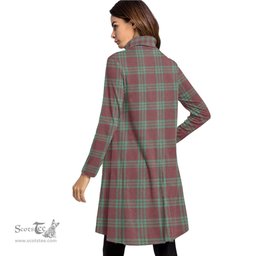 Scottish MacGregor Hunting Ancient Tartan Womens High Neck Dress Tartan Plaid Dress