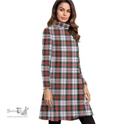 Scottish MacDuff Dress Modern Tartan Womens High Neck Dress Tartan Plaid Dress