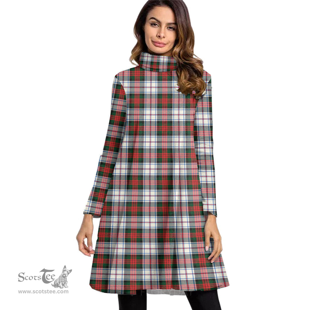 Scottish MacDuff Dress Modern Tartan Womens High Neck Dress Tartan Plaid Dress