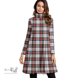 Scottish MacDuff Dress Modern Tartan Womens High Neck Dress Tartan Plaid Dress