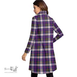 Scottish MacDonald Dress Modern Clan Tartan Crest Womens High Neck Dress Tartan Plaid Dress