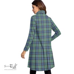 Scottish Leslie Hunting Ancient Clan Tartan Crest Womens High Neck Dress Tartan Plaid Dress