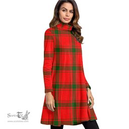 Scottish MacDonald of Sleat Tartan Womens High Neck Dress Tartan Plaid Dress