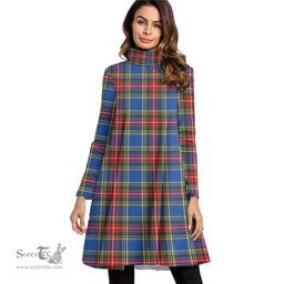 Scottish MacBeth Modern Tartan Womens High Neck Dress Tartan Plaid Dress