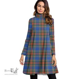 Scottish MacBeth Ancient Tartan Womens High Neck Dress Tartan Plaid Dress