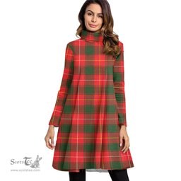 Scottish MacFie Tartan Womens High Neck Dress Tartan Plaid Dress