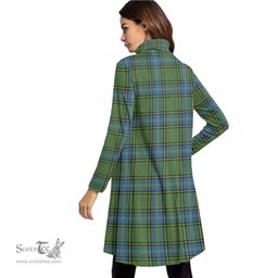 Scottish MacMillan Hunting Ancient Tartan Womens High Neck Dress Tartan Plaid Dress