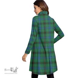 Scottish Henderson Ancient Clan Tartan Crest Womens High Neck Dress Tartan Plaid Dress