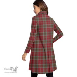 Scottish Lindsay Weathered Tartan Womens High Neck Dress Tartan Plaid Dress