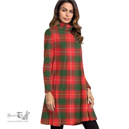 Scottish MacPhee Modern Tartan Womens High Neck Dress Tartan Plaid Dress