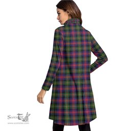 Scottish Logan Modern Tartan Womens High Neck Dress Tartan Plaid Dress