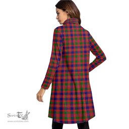 Scottish MacIntyre Modern Clan Tartan Crest Womens High Neck Dress Tartan Plaid Dress
