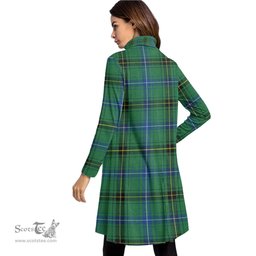 Scottish Henderson Ancient Tartan Womens High Neck Dress Tartan Plaid Dress