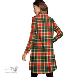 Scottish MacLachlan Hunting Modern Tartan Womens High Neck Dress Tartan Plaid Dress