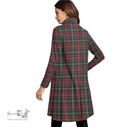 Scottish MacKintosh Hunting Modern Clan Tartan Crest Womens High Neck Dress Tartan Plaid Dress