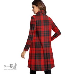 Scottish MacLeod of Raasay Clan Tartan Crest Womens High Neck Dress Tartan Plaid Dress