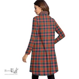 Scottish MacDuff Ancient Clan Tartan Crest Womens High Neck Dress Tartan Plaid Dress
