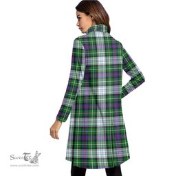 Scottish MacKenzie Dress Modern Clan Tartan Crest Womens High Neck Dress Tartan Plaid Dress