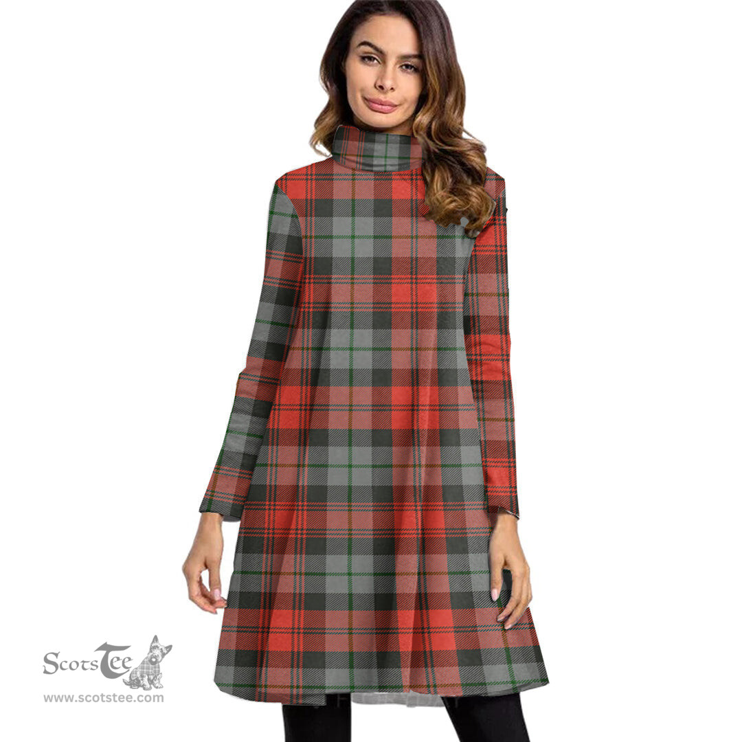 Scottish MacLachlan Weathered Tartan Womens High Neck Dress Tartan Plaid Dress