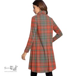 Scottish MacDougall Ancient Clan Tartan Crest Womens High Neck Dress Tartan Plaid Dress