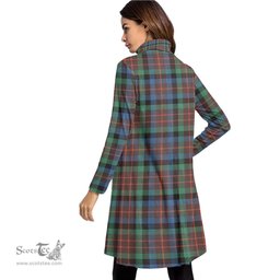 Scottish MacDuff Hunting Ancient Tartan Womens High Neck Dress Tartan Plaid Dress