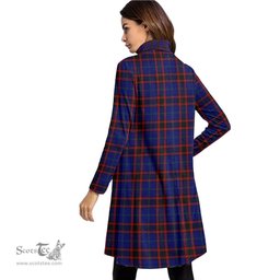 Scottish Home Modern Clan Tartan Crest Womens High Neck Dress Tartan Plaid Dress