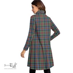 Scottish MacDuff Hunting Ancient Clan Tartan Crest Womens High Neck Dress Tartan Plaid Dress
