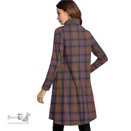 Scottish MacDuff Hunting Modern Tartan Womens High Neck Dress Tartan Plaid Dress
