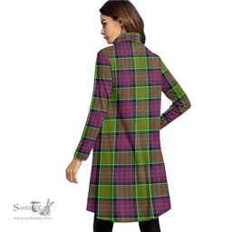 Scottish MacDonald of Clanranald Tartan Womens High Neck Dress Tartan Plaid Dress