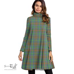 Scottish MacKintosh Hunting Ancient Tartan Womens High Neck Dress Tartan Plaid Dress