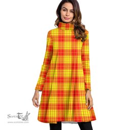 Scottish MacLeod of Raasay Tartan Womens High Neck Dress Tartan Plaid Dress