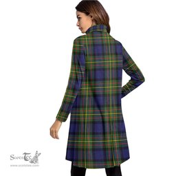 Scottish MacLaren Modern Tartan Womens High Neck Dress Tartan Plaid Dress