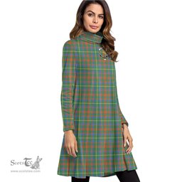Scottish MacKintosh Hunting Ancient Clan Tartan Crest Womens High Neck Dress Tartan Plaid Dress
