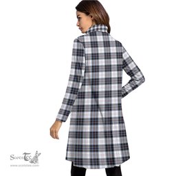 Scottish MacRae Dress Modern Clan Tartan Crest Womens High Neck Dress Tartan Plaid Dress