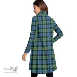 Scottish MacEwen Ancient Tartan Womens High Neck Dress Tartan Plaid Dress