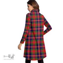Scottish MacPherson Modern Tartan Womens High Neck Dress Tartan Plaid Dress
